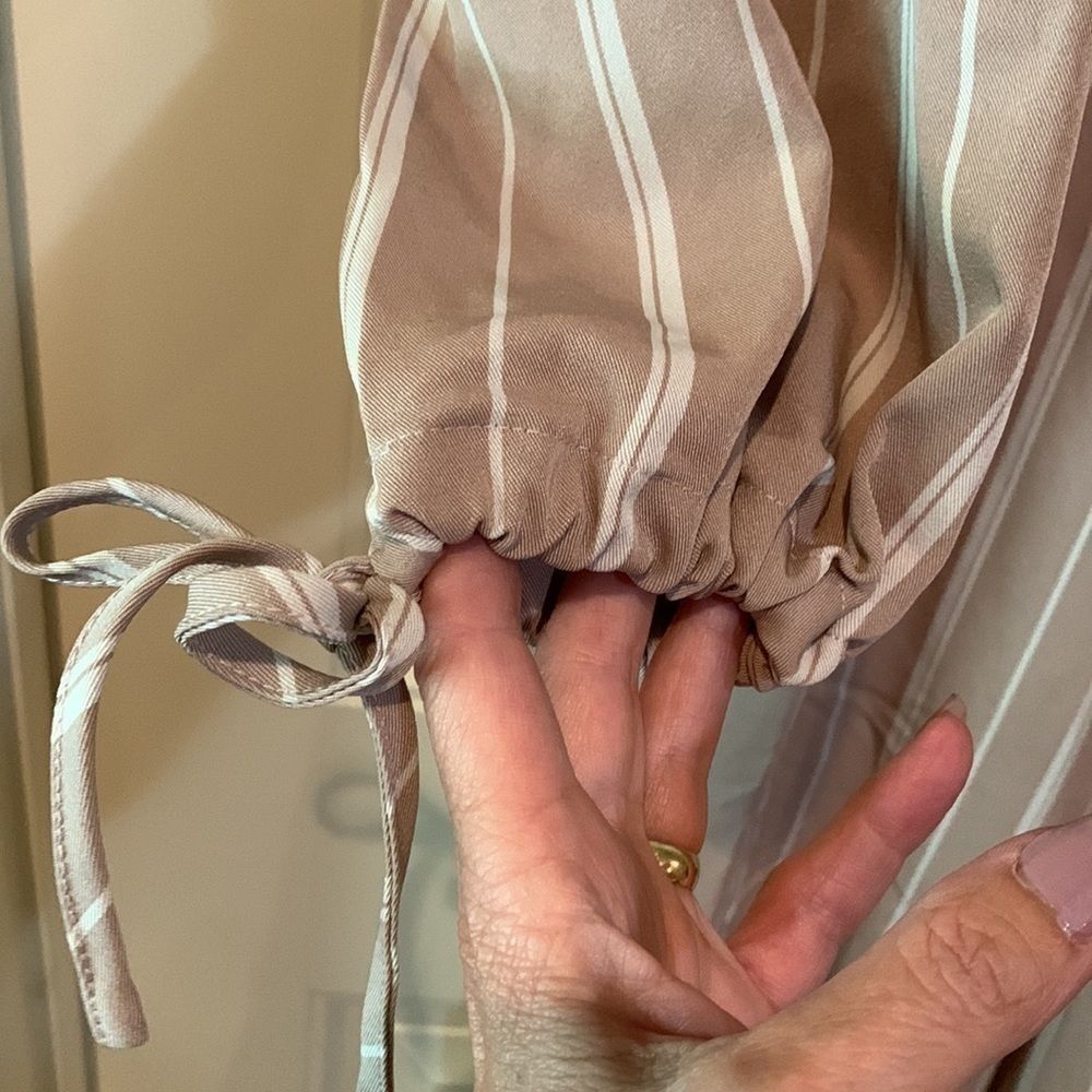 The Clothing Company dusty pink striped pantsuit/jumpsuit, small - Picture 5 of 8